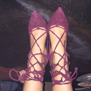 Free People x Jeffery Campbell Suede Hierro Heel